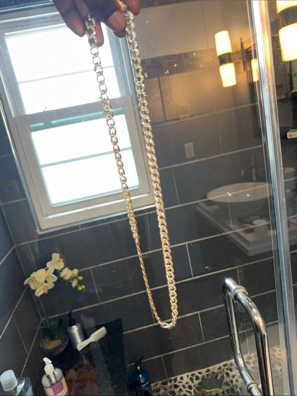 Gold-Tone Cuban Link Necklace